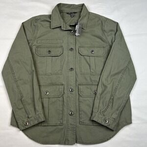 Eddie Bauer Field Jacket Women's Sz M Hunting Shirt Fatigue Green Military Style